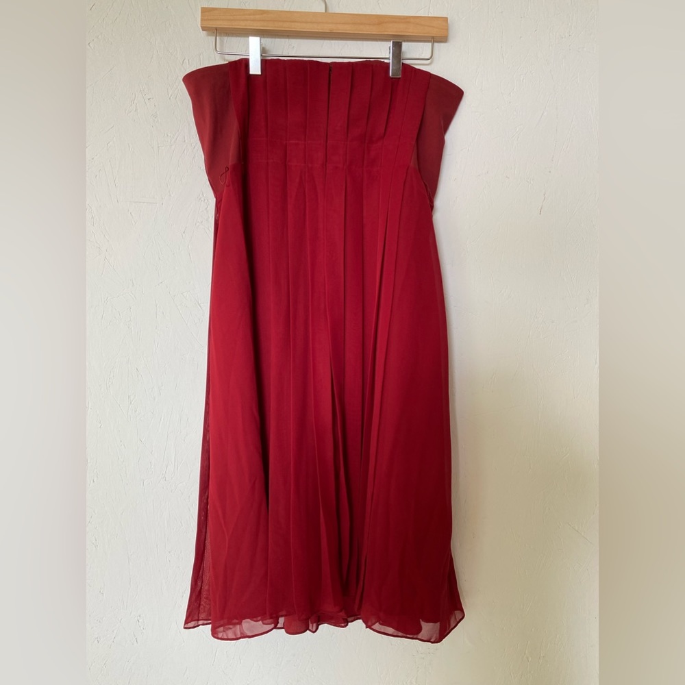 Ann Taylor Red Midi Dress Size 10 - Picture 2 of 12